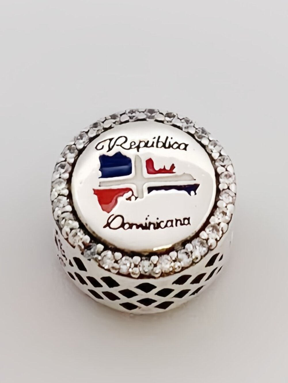 Pandora Dominican Republic CZ Charm ALE S925 Sterling Silver